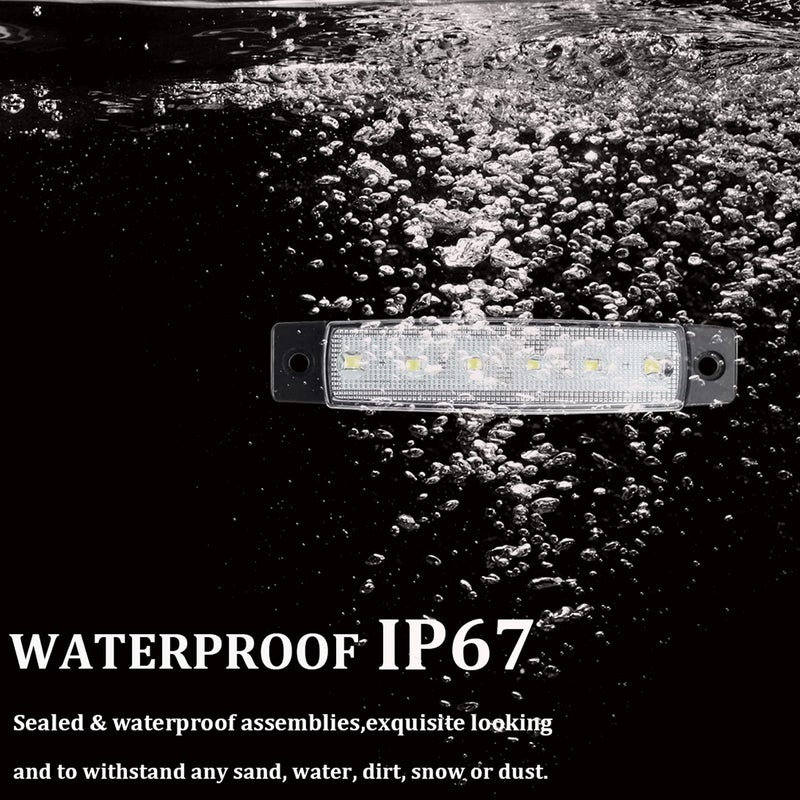 PSEQT LED Boat Interior Lights Marine Courtesy Light Strip Deck Transom Cockpit Navigation Lighting Waterproof for Fishing Pontoon Kayak Yacht Sailboat (White 10Pcs) - Image 4